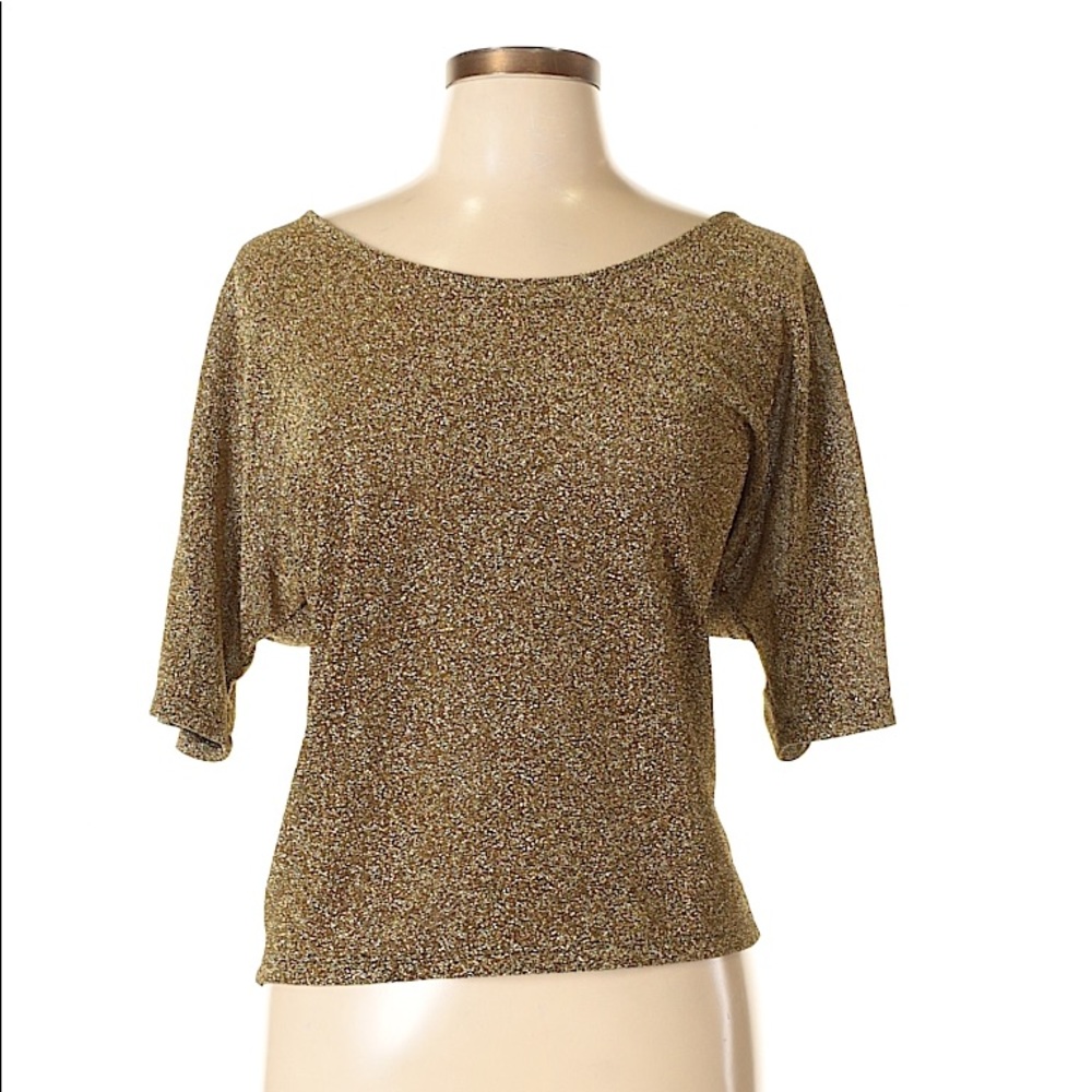 Express Gold Sparkle Top